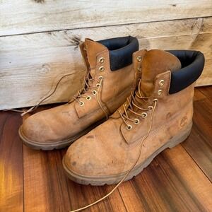 Timberland Classic Leather Wheat Nubuck Boots Mens 10